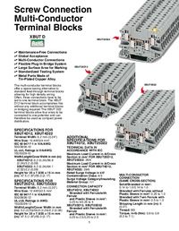 Thumbnail of document Data Sheet - XBUT25D12 Screw Connection Multi-Conductor Terminal Blocks